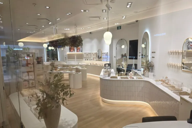 Commercial electrical and lighting installation at Harmony Jewelry & Co, designed and completed by Pro Force Electric – expert commercial electrical contractors in the GTA.